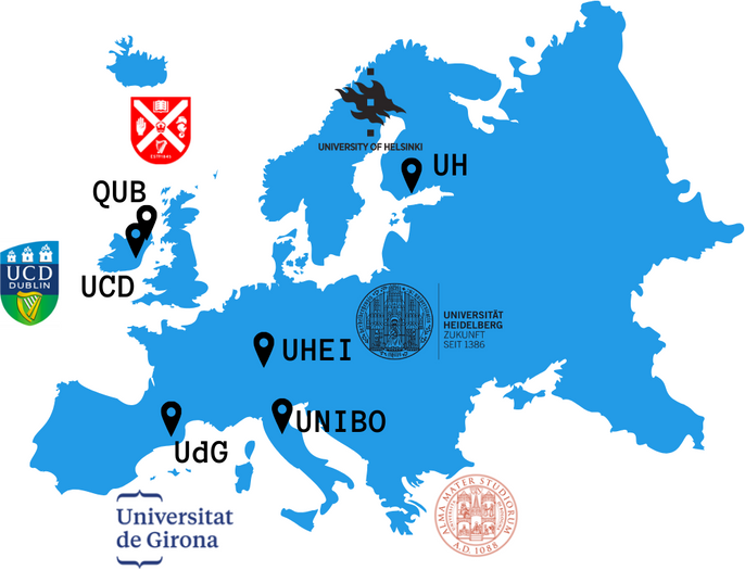 map of host institutions